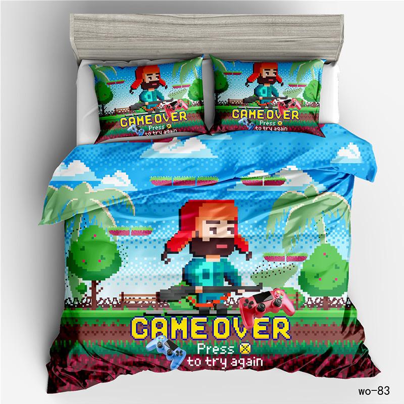 RunGrape Пододеяльник Постельное белье Комплект Двуспальный Полуторный Размер Квин Королевский Размер 240x220 Скандинавское Покрывало 150 Евро Постельное белье Игра Постельные принадлежности 200x200