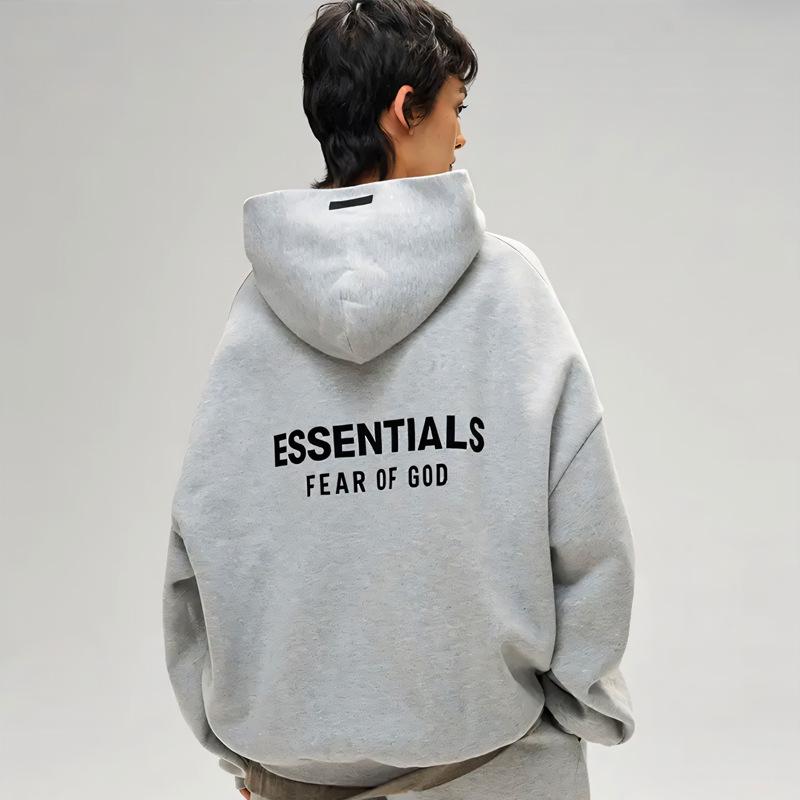 FOG Essentials HHH Унисекс Толстовка с капюшоном на флисовой подкладке, тяжелая - Американский стиль, Повседневная одежда Осень/Зима