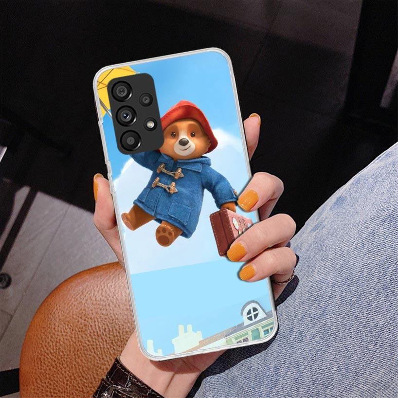Cute P-PaddingtonS Bear Phone Case For Samsung Galaxy A52 A32 A22 A12 A51 A31 A50S A30S A20S A10S Note 20 Ultra 10 Plus S10 A72