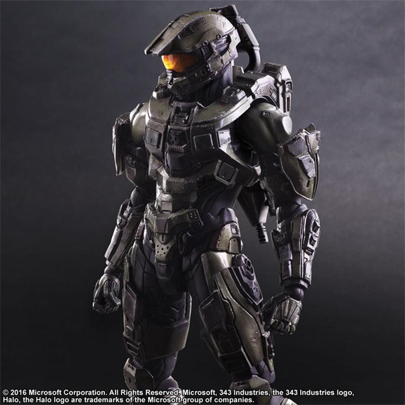 26 см аниме Play Arts KAI HALO 5 Guardians No.1 Master Chief Movie Anime ПВХ Фигурки Коллекция игрушек Модель Подарок для мальчика