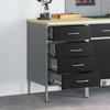 Workbench with Drawers Black and Gray 50 x 55 x 85 cm