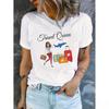 Travel Queen Print T-Shirts High Quality Summer Women'S Shirt Harajuku Style Basic Tee Short Sleeve Neck Fashion Casual Clothes