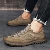 Осенняя Нескользящая износостойкая мужская портативная удобная уличная обувь из натуральной кожи и повседневная весенняя новая модная спортивная обувь