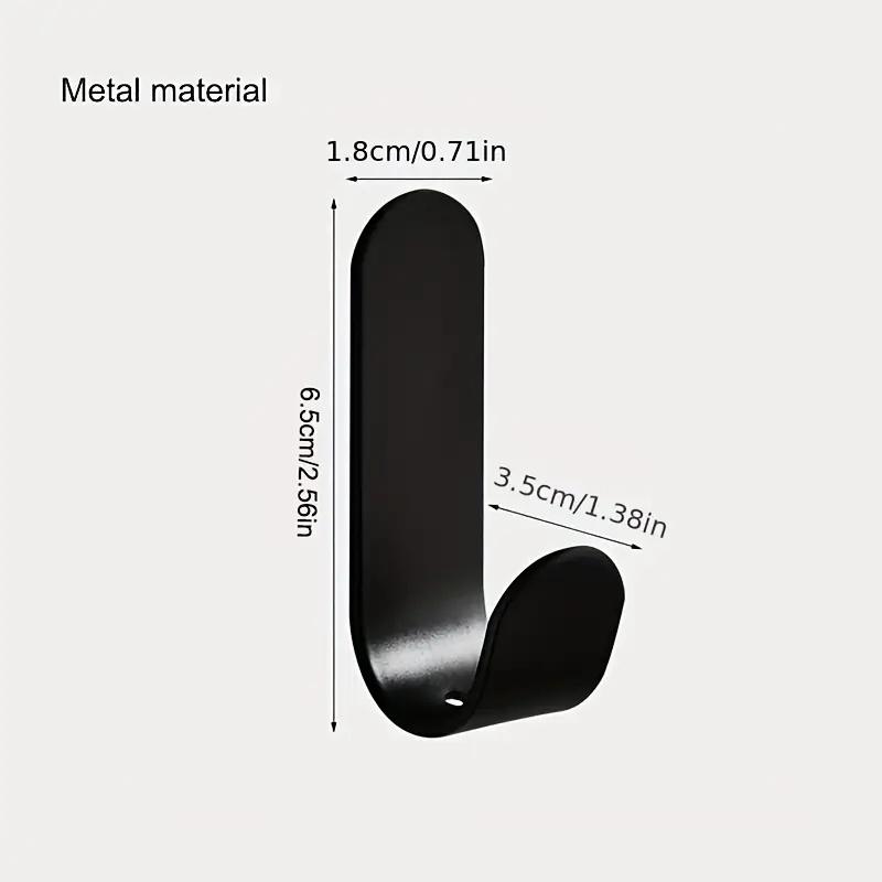 5 шт. Железные самоклеящиеся крючки Полированная отделка Настенные вешалки без сверления для ванной комнаты, двери Современные металлические крючки-органайзеры