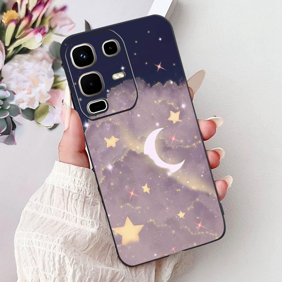 For Infinix Note 50s X6870 Back Cover For Infinix Note 50s 5G Case Silicone Fashion Luxury Flowers Cute Cat Funny Painted Bumper