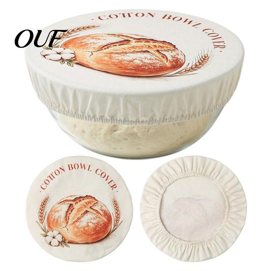 Dust Proof Bowl Covers for Kitchen Cotton Sourdough Starter Jar Cover, Reusable Elastic Dough Fermentation Sustainable Essentials Baking Breathable