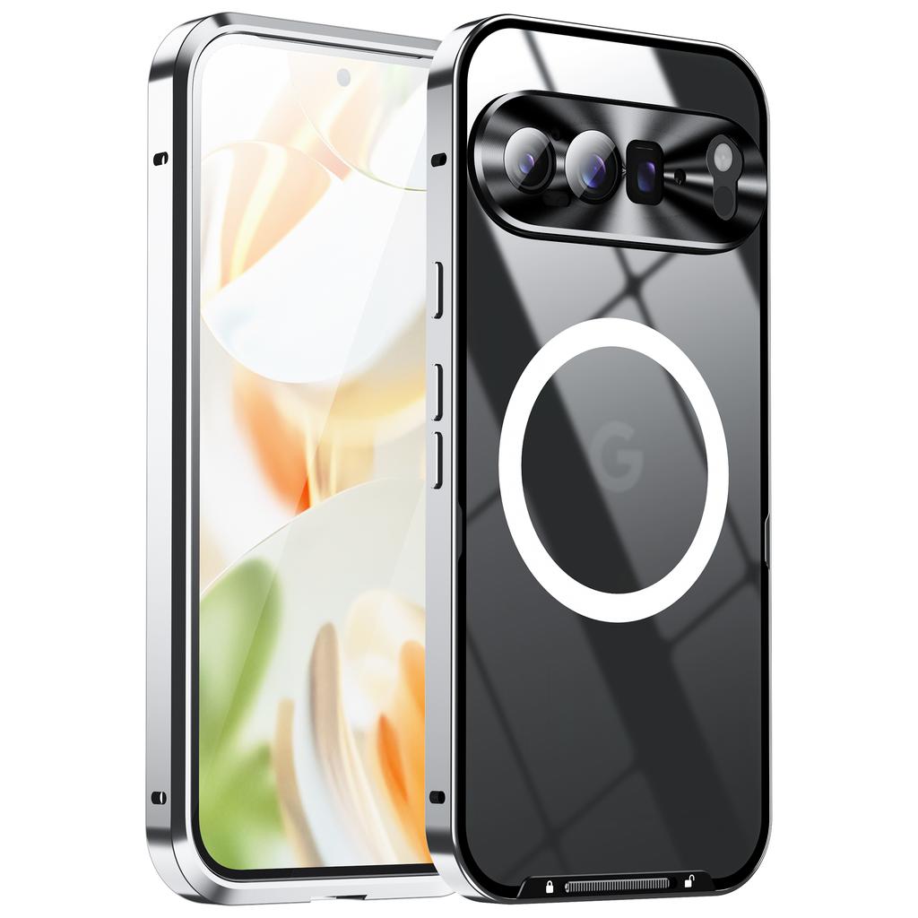 For Google Pixel 9 Pro XL Case Compatible with MagSafe Metal Frame Matte Phone Cover