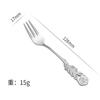 Mini 304 Stainless Steel Teaspoon with Rose Flower Handle Dessert Cake Coffee Ice Cream Stirring Tiny Spoon Tableware