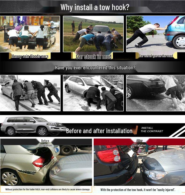 Ford Explorer Transit Wing Tiger Edge Everest Rear Tow Hook for Modified Trailers