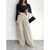 Suit Wide Leg Pants Advanced Sense of Solid Color Temperament Commuter Slim Pants Woman