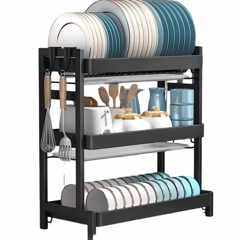 Kitchen Countertop 3-Layer Dish Drying Rack