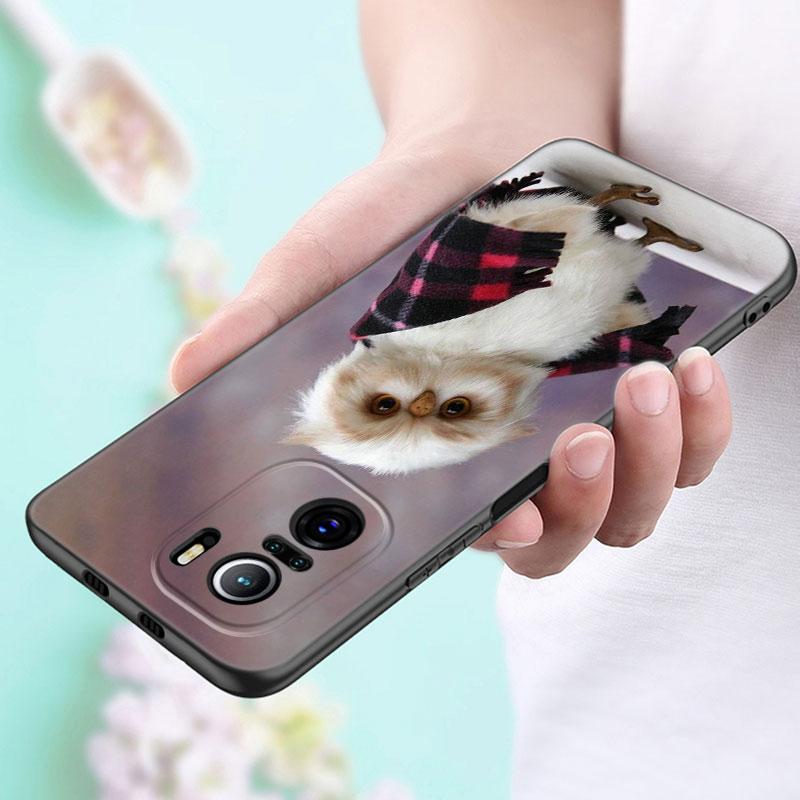 Чехол для телефона с милой совой и животным для Xiaomi POCO F2 F3 M2 M3 M4 X3 X4 Pro NFC F4 GT 5G F1 X2 C3 C31 C40 M5S, мягкий черный чехол из ТПУ