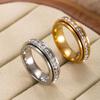 Elegant Full Drill Ring Minimalist Finger Jewelry Fashion Rotating Ring  Party