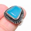Blue Chalcedony Gemstone 925 Sterling Silver Jewelry Ring Size 8 R0w29