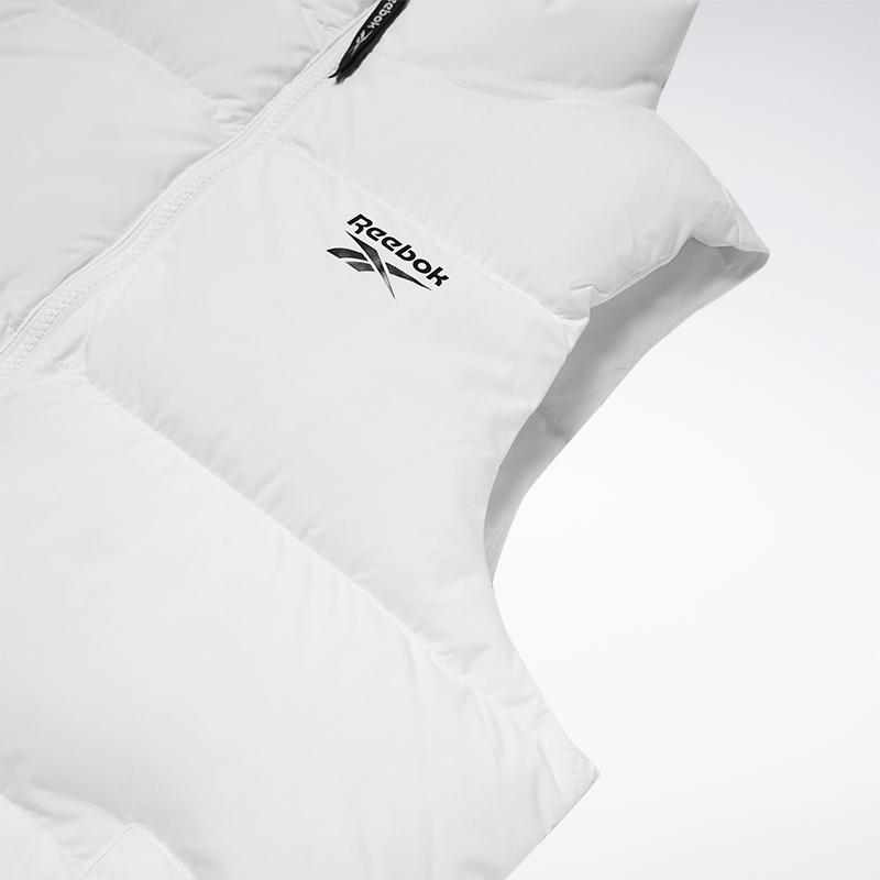 Reebok Классический однотонный уличный спортивный теплый короткий жилет без рукавов с воротником-стойкой мужские жилеты HF2762