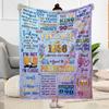 Vintage Anniversary Greetings Blanket Soft & Cozy Suitable for Office Chair Sofa Seaside for All Occasions Playful Design Gifts For Family Or Friends