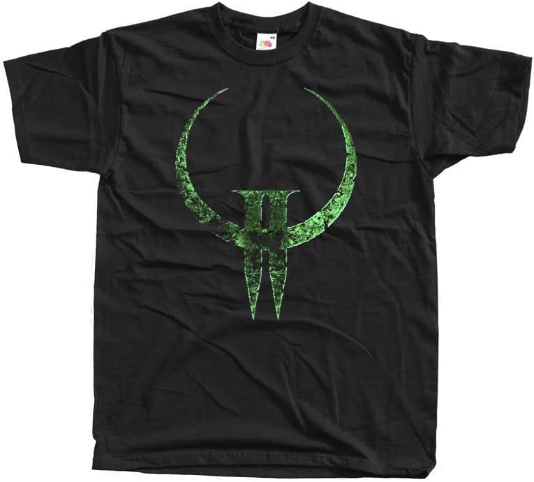 Quake 2 Logo Game T Shirt Black White Sizes from S to 5XL