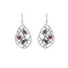 Handmade garnet earrings, 925 sterling silver earrings, designer jewelry, gift for wife
