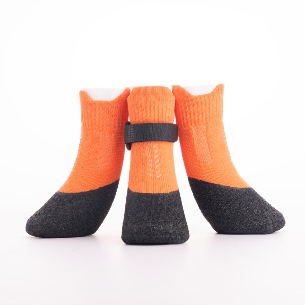 Outdoor Dog Shoes Socks Anti-Slip and Dirt-Resistant Adjustable Pet Booties for Medium/Small Dogs Teddy Golden Retriever