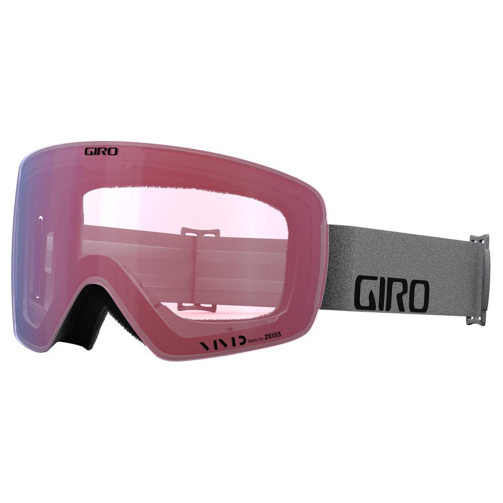 Горнолыжные очки Giro Contour Asian Fit — очки для сноуборда для мужчин и женщин — серый ремешок с надписью и линзами Vivid Ember/Vivid Infrared