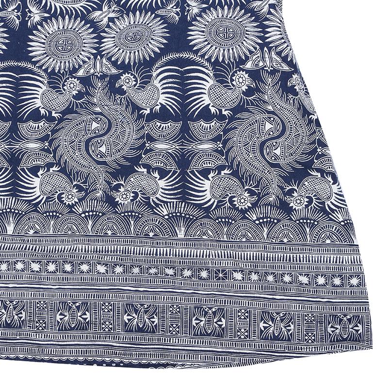 ZANZEA Женское платье с круглым вырезом и рукавами 3/4, летнее винтажное свободное хлопковое длинное платье с принтом