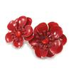 [J8671] - Red 'Flora' Designer Earrings
