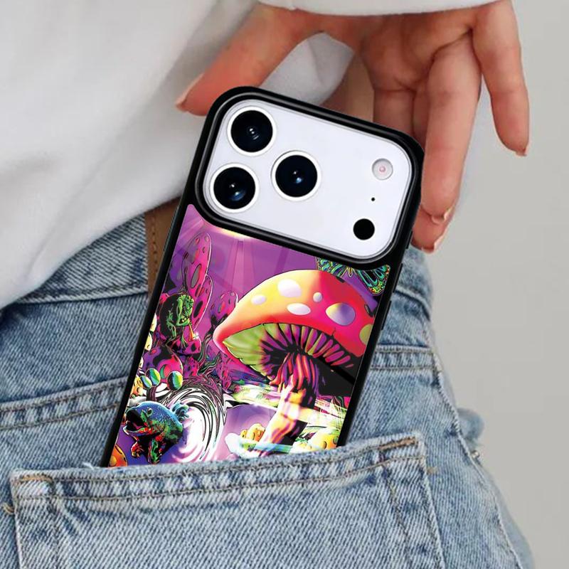 Чехол для телефона с грибами для iPhone 17ProMax 12 13 14 15 16e 17 Pro Max Plus Air Cover