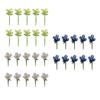 10 Mini Crystal Flower Ornaments, Collectible, Decorative, Gifts, Artificial