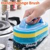 Kitchen Cleaning Brush Thickened Hundred Cleaning Cloth Sponge Block Bathtub Sink Cleaning Brush Household Cleaning Brush