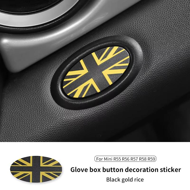 Co-pilot Storage Box Button PU Leather Sticker For Mini Cooper R56 R55 R57 R58 R59 Car Interior Sticker Accessories