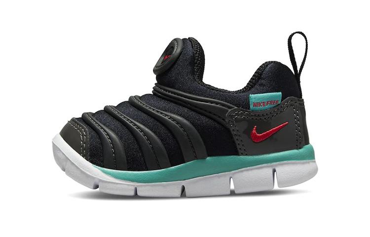 Nike Кроссовки Dynamo Free Caterpillar из синтетической кожи низкие для малышей Черно-синие для младенцев и малышей 343938-029