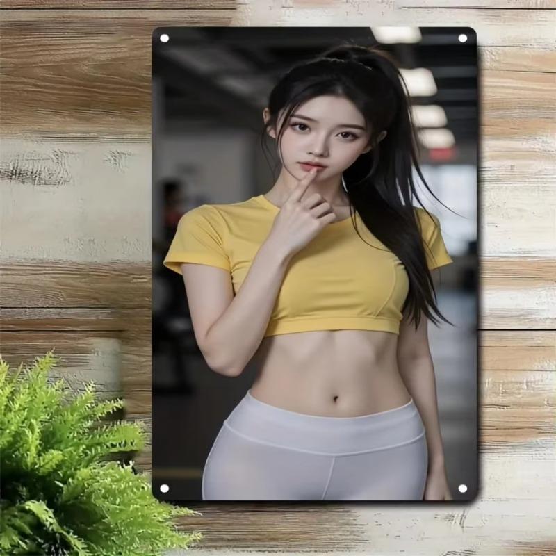 Металлическая вывеска для фитнес-зала Настенное искусство Домашний декор