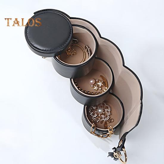 Портативная сумка для хранения ювелирных изделий, большая вместимость, многофункциональный многослойный органайзер для хранения ожерелий, колец, сережек, футляр для ювелирных изделий