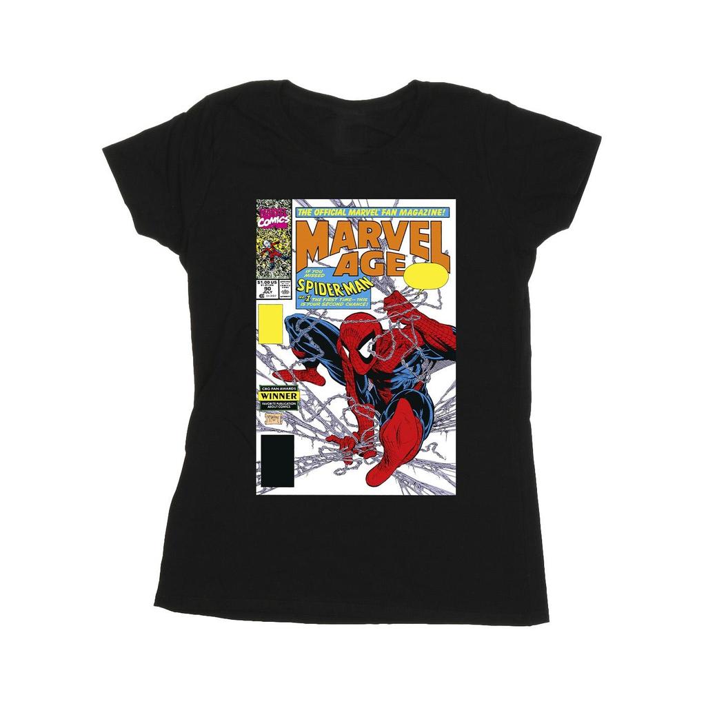 Marvel Womens/Ladies Spider-Man Marvel Age Comic Cover Cotton T-Shirt