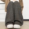 Plaid Wide-leg Pants Women's New Drape Lazy Loose Straight Pants Early Autumn Small Black Casual Pants