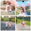Acrylic Piglet Key Chain Piglet Shape Backpack Decoration Biker Pig Key Chain Pendant Car Interior
