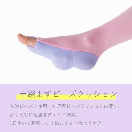 Тонкие компрессионные носки Slim Walk Быстрое восстановление S-M Розово-фиолетовые Для домашнего использования Спросите врачей Икры Стопы Подошва Пальцы ног