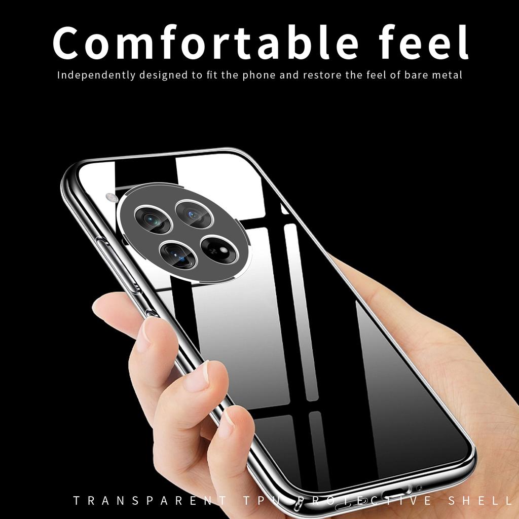 MOFI For OnePlus Ace 3 5G/12R 5G Case Slim Transparent TPU Phone Cover