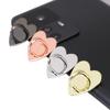 5Pcs Metal Heart Shaped Phone Charm Holder Love Heart Phone Finger Ring / Self Adhesive Mobile Phone Back Stand Hooks