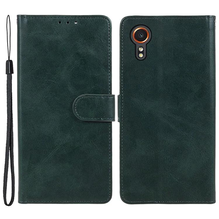 For Samsung Galaxy Xcover7 Case Business Leather Phone Cover Calf Texture