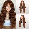 Synthetic Natural Long Wavy Wig For Women Brown Wig Daily Party High Temperature Fiber Wig