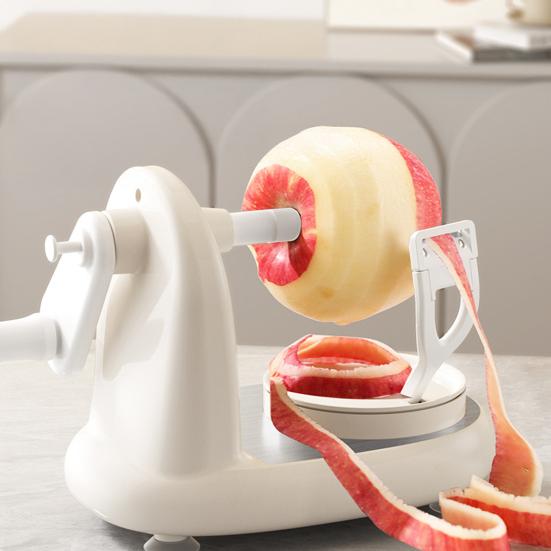 Овощечистка-слайсер с лезвием из нержавеющей стали, присоской, эргономичной ручкой, ручная вращающаяся машина для чистки овощей и фруктов, кухонные гаджеты