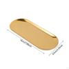 Decorative Vanity Tray Stainless Steel Oval Towel Napkin Bathroom Dish for Tea Small Item