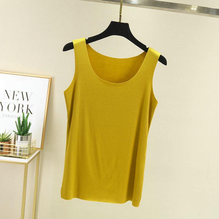 Женская бесшовная майка из модала - Весенне-летняя безрукавная базовая майка с круглым вырезом и универсальная верхняя одежда