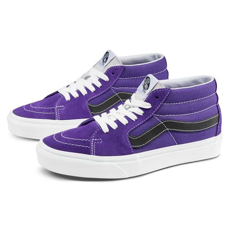 Vans Sk8 Wraparound Non-Slip Mid-Top Skate Shoes Unisex Skate Shoes Purple VN0A3WM3WZ8