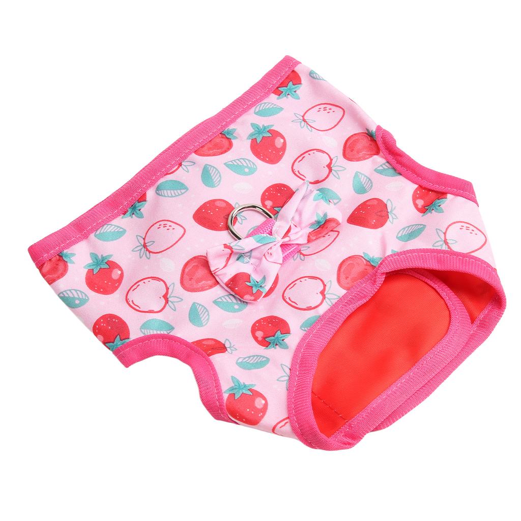 Платье-шлейка для кролика, розовое, с рисунком клубники, крашеное, мягкое, дышащее, поводок для одежды для кролика