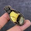 Septarian Stone Gemstone Copper Wire Wrap Jewelry Pendant 2.29" H3k72