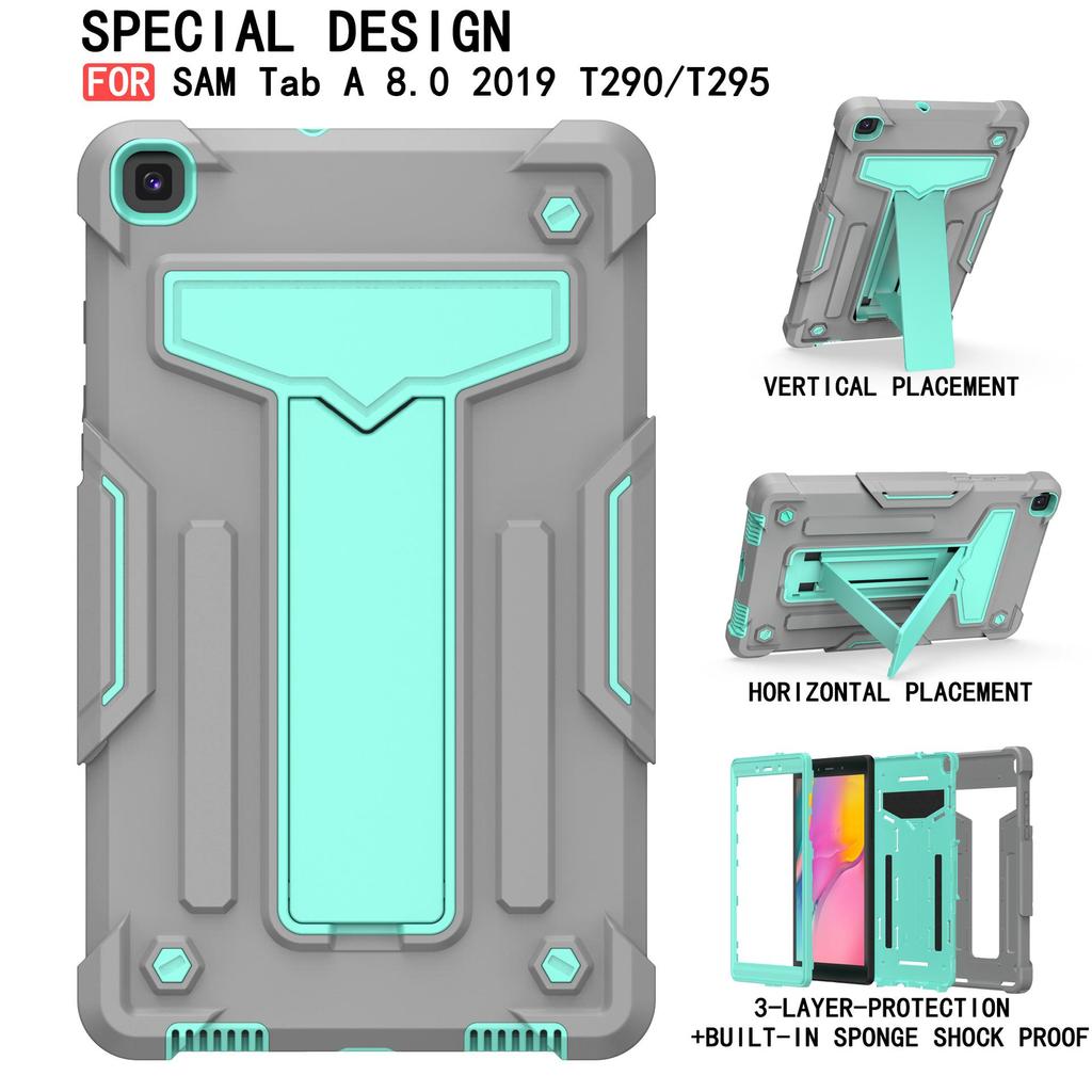 Силиконовый защитный чехол для планшета TAB A8 — надежная защита со складным кронштейном, полноразмерный дизайн.