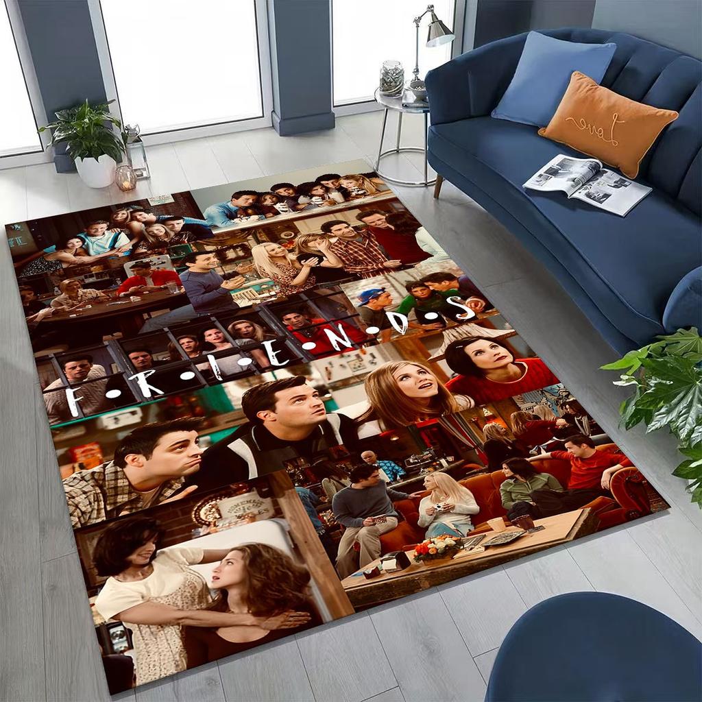 Классический коврик с логотипом Friends Central Perk для спальни, гостиной, дивана, домашний придверный коврик, декор, большой детский игровой нескользящий коврик для пола