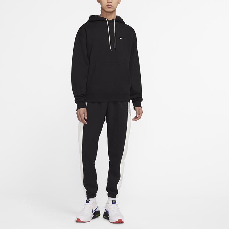 Nike Флисовая толстовка Lab Solo с логотипом Swoosh (Азия) Черная мужская уличная одежда DA0316-010